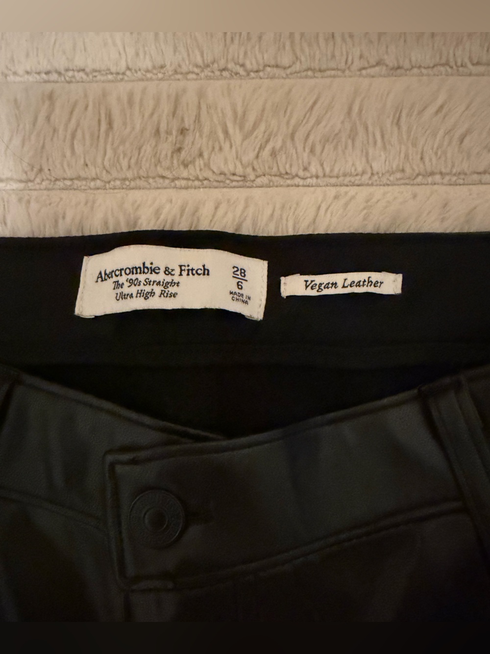 Abercrombie & Fitch Black Vegan Leather Pants